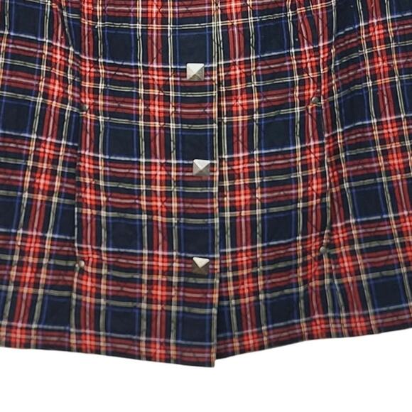 C.J. Banks Tartan Plaid Quilted Vest with Snap Closure and Pockets Size X /14W - Picture 4 of 12